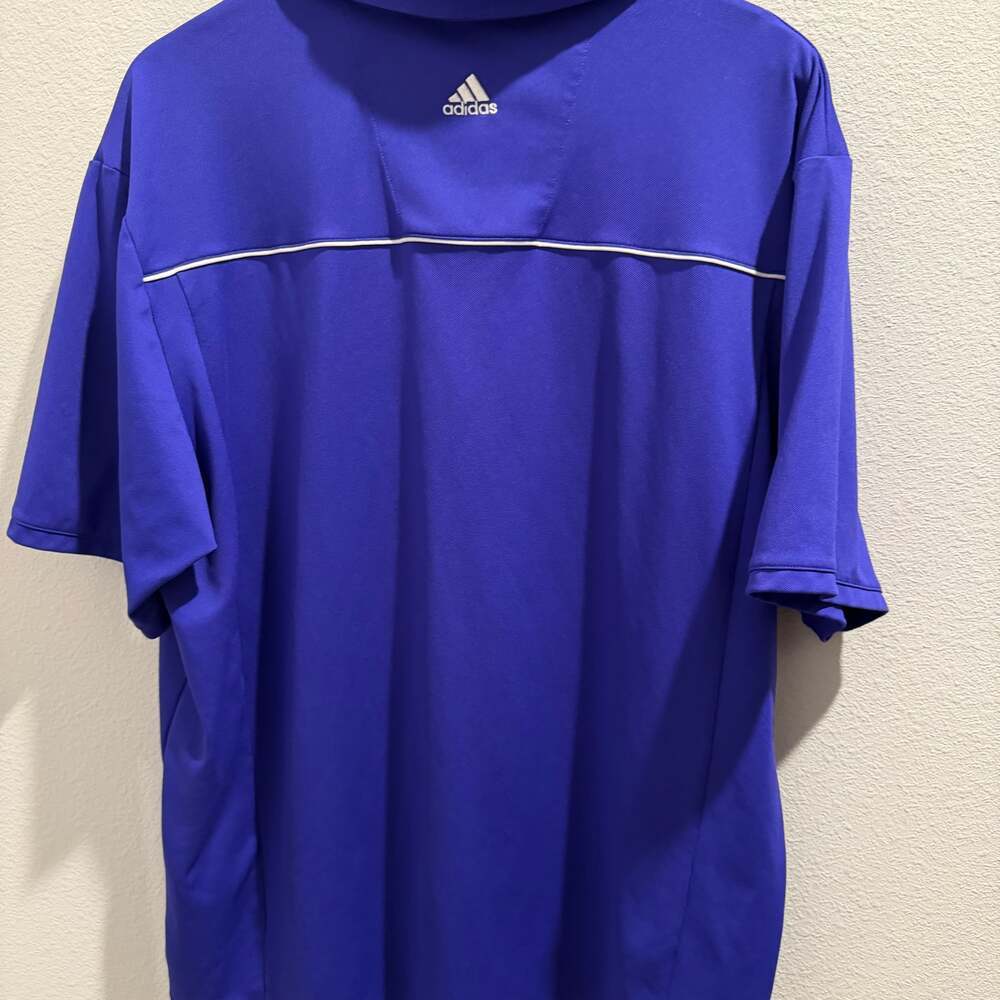 Adidas Mens Shirt 2XLarge Climalite Polo Golf Top Purple A10 - Picture 4 of 5